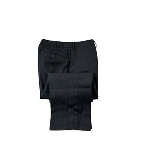 Suit Supply Black Pure Wool Flat Front Size 30x27